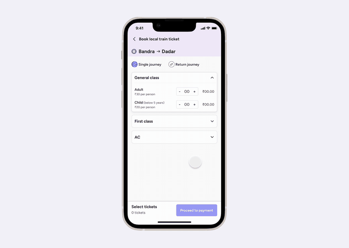 End-to-end ticket booking flow
